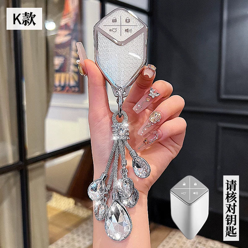 Suitable for Deep Blue S07/L07/S05/SL03 key cases, car cases, full-coverage crystal screen smart key chains