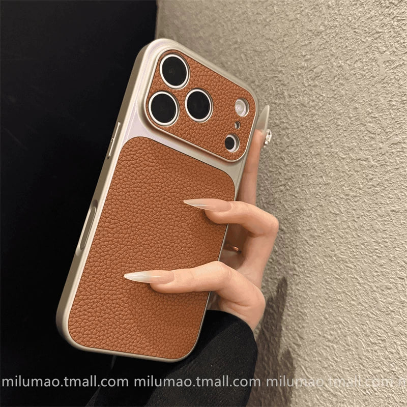 ins qabaqcıl ikinci dəyişiklik 17 litchi naxışı iPhone17promax Apple 15 mobil telefon qutusu 16ProMax yeni 12 barmaq izinə qarşı 13 kişi və qadın 14Plus cüt 17promax payız əleyhinə örtük