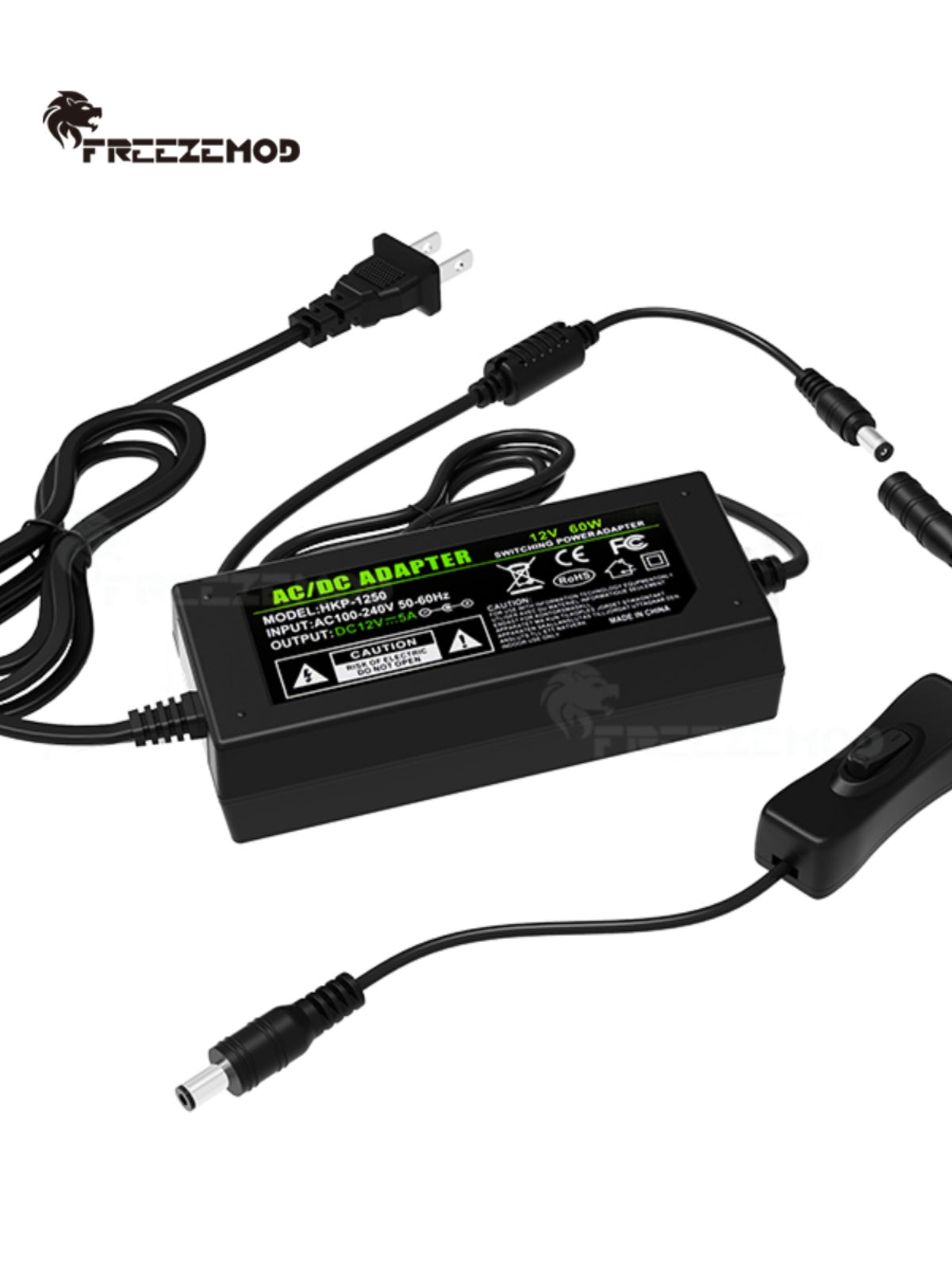 Kompüter su ilə soyudulan xarici enerji təchizatı 220V-dan 12V-dək yüksək gücə malik 5A 3/4pin konnektor açarı su nasosunun su çənini dəstəkləyir