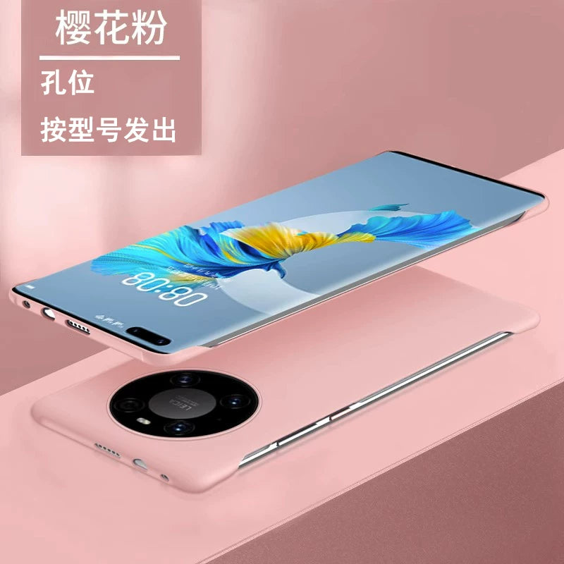 Huawei mate50pro mobil telefon qutusu üçün uyğundur yeni mate40e sərhədsiz dəri hiss 30 qoruyucu örtük p60 sərt mate60pro yarım paket p90 düşməyə qarşı pura70 premium versiyası p80 üst plyonkasız