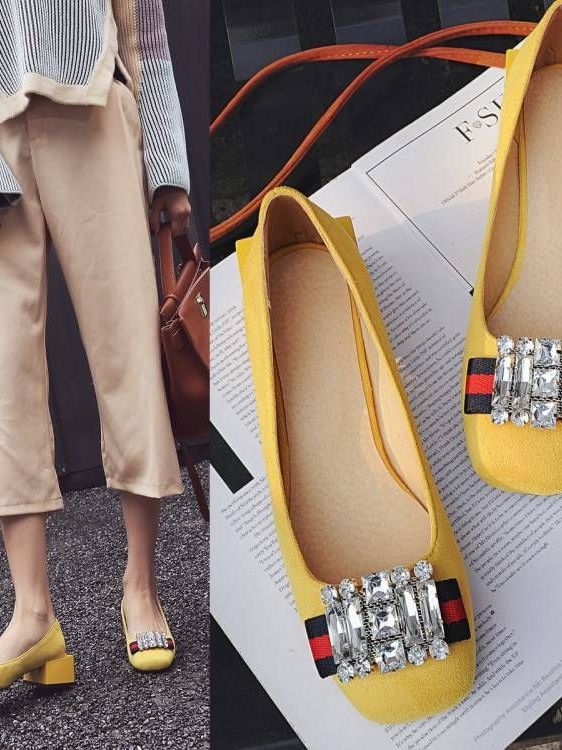 Qadın ayaqqabıları yaz və yay pərçimləri Rhinestone tənbəl ayaqqabılar