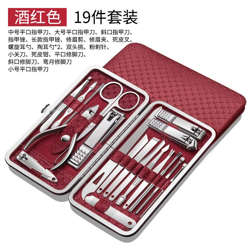 Dırnaq qayçı dəsti, tam dırnaq qayçı dəsti, bucaqlı dırnaq kəlbətini, pedikür alətləri, qulaq təmizləyici alətlər, qulaq çubuqları.