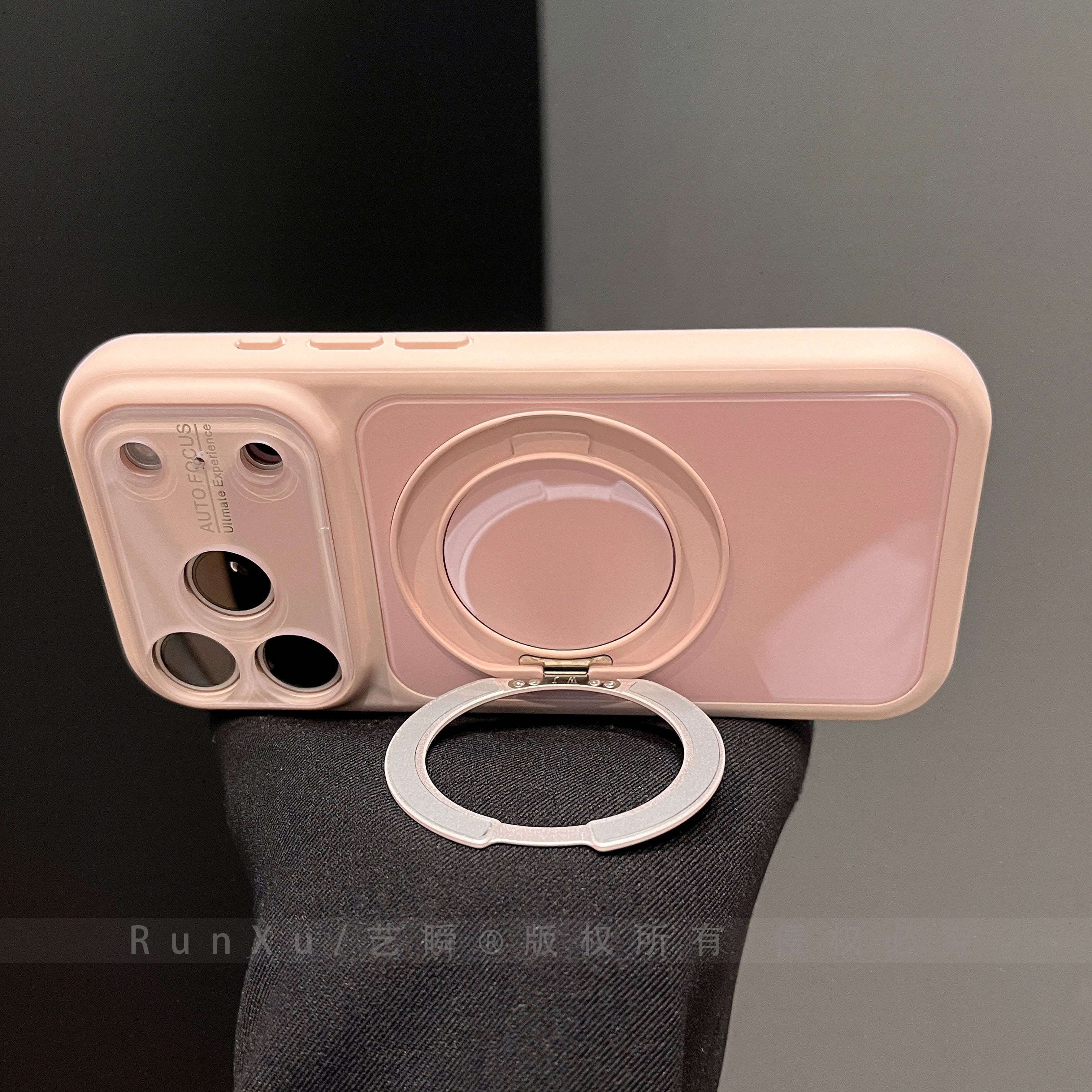 Parlaq partlamaya davamlı temperli şüşə dayaq qabığı Apple 17ProMax cib telefonu üçün uyğun yeni iPhone16pro 360° fırlanan stend 15:00 qadın 17 düşməyə qarşı hər şey daxil qoruyucu örtük