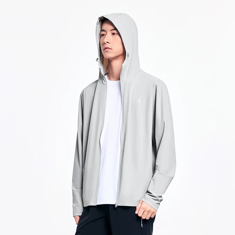 Hongxing Erke günəşdən qoruyucu geyim kişi yay yeni stil kişi buz ipək günəş qoruyucu geyim oğlanlar üçün yüngül nəfəs ala bilən gödəkçə