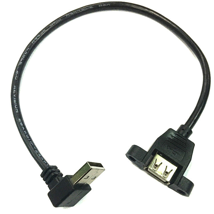 Sol və sağ əyri USB2.0 uzatma kabeli, yuxarı və aşağı dirsək, USB 90 dərəcə məlumat kabeli, USB kişidən qadına qulaq kəmərləri sabitlənə bilər