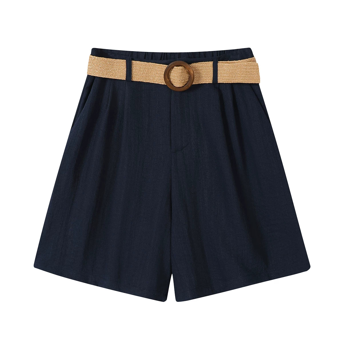 Qiaolisha Qadın Şalvarı Boş BF Stil Tənbəl Koreya Stil Çoxfunksiyalı Yüksək Bel Arıqladıcı Ağ Gündəlik Şortlar Yay İncə Stil