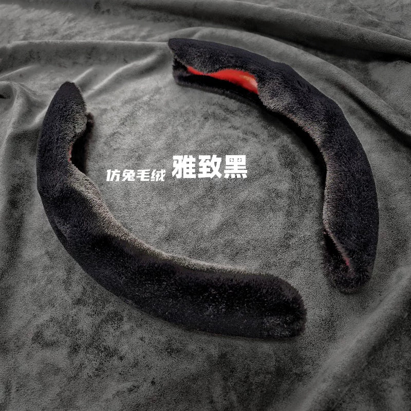 Winter car steering wheel cover, soft, high quality, non-slip, warm, mink fleece, short soft, semi-closed steering wheel cover