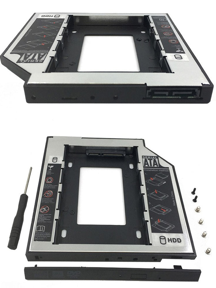 Noutbuk optik sürücü yuvası sərt disk yuvası mexaniki SSD bərk hallı optik sürücü yuvası mötərizə qutusu 12.7/9.5/8.9/9mm
