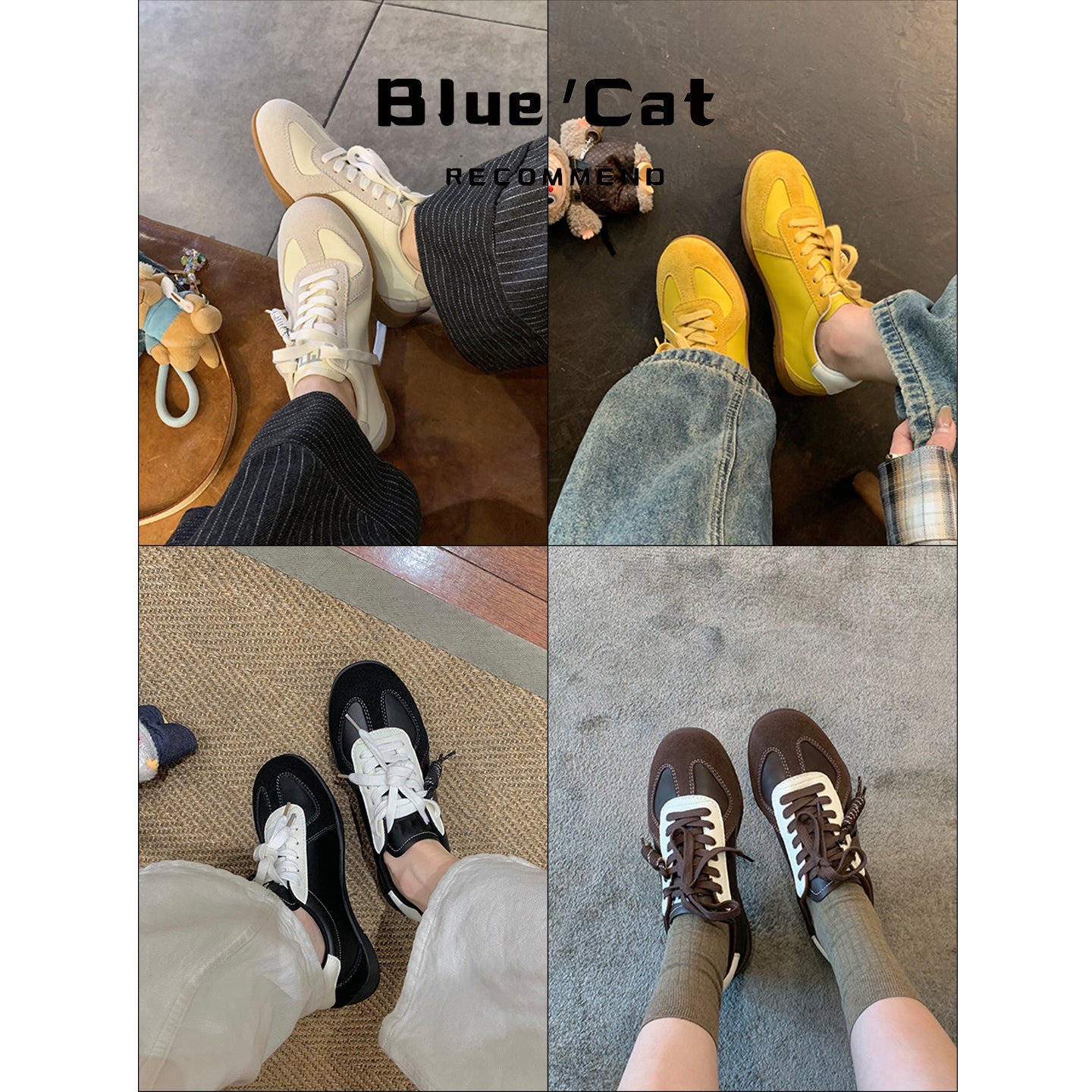 Super yumşaq quzu dərisi~ Maillard qəhvəyi rəngli qadınlar üçün Alman idman ayaqqabıları, gizli paz dabanlı, 2025 payız yeni moda, bağcıqlı gündəlik ayaqqabılar.