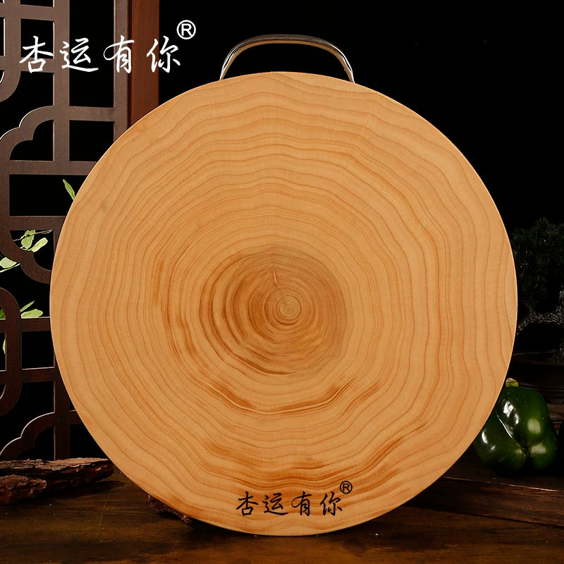 Taixing ginkgo ağac doğrama taxtası bərk ağac kəsmə taxtası ginkgo ağacı bütün ağac dəyirmi tərəvəz doğrama taxtası mətbəx ev bıçaq taxtası