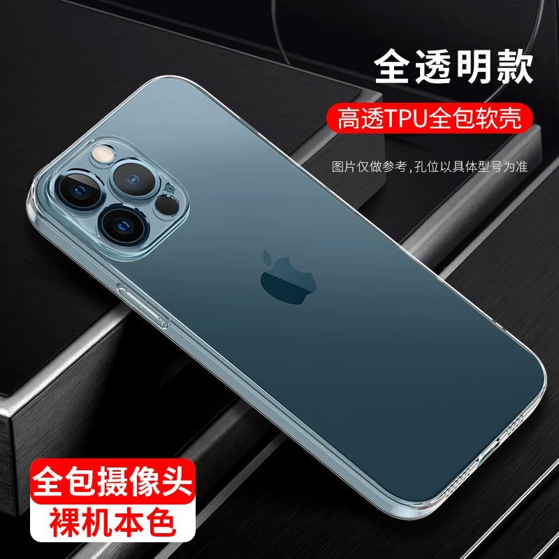 Şəffaf 13 Apple 14 12 Apple 16 15 Pro max mobil telefon qutusu üçün uyğundur