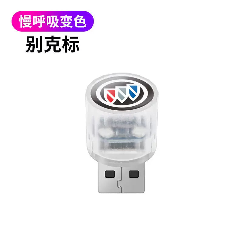 Avtomobilin ətraf işıqlandırması, simsiz USB avtomobil salonu üçün LED nəfəs alan işıq, dekorativ yeddi rəngli gecə işığı.