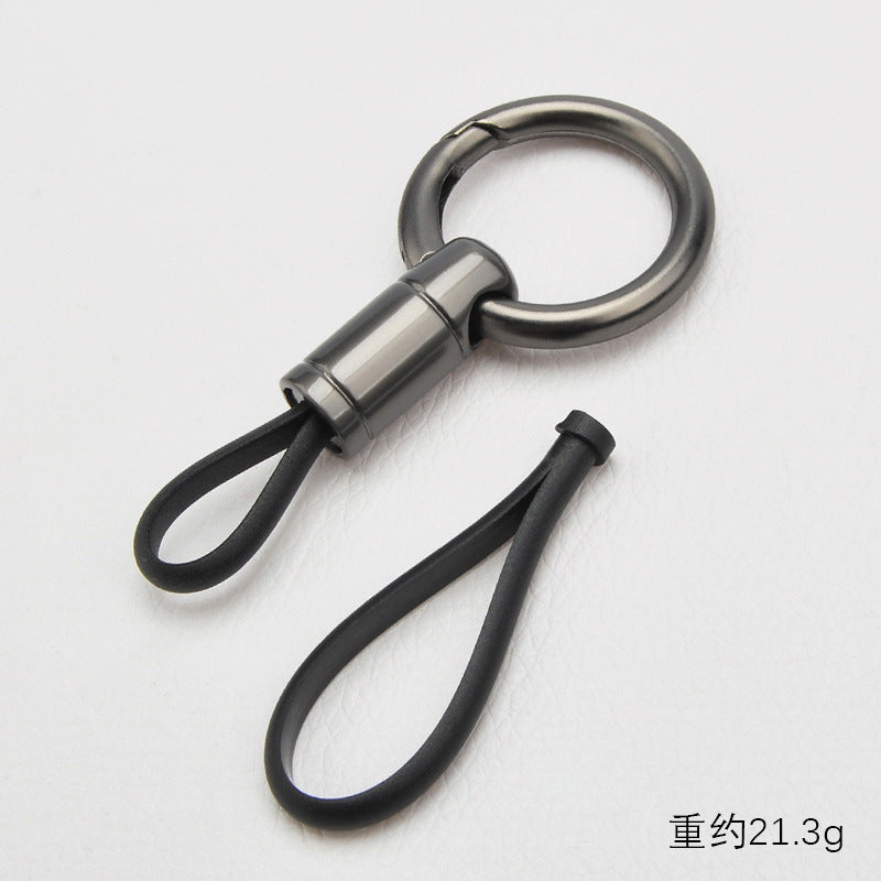 Dəyirmi üzüklü açar zənciri asma bilərzik yaradıcı fərdiləşdirilmiş avtomobil zənciri açar üzüyü məşhur kişi və qadın sadə asma