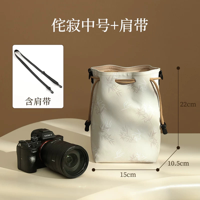 Kamera çantası saxlama çantası Canon r50g7x2 Fuji xt5 30xs20 Sony zve10elecom Nikon qadın crossbody mikro tək fotoqrafiya SLR obyektiv çantası layneri portativ qoruyucu örtük