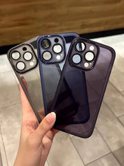Apple 16 mobil telefon qutusu 15Promax/13/12 qoruyucu örtük 13por sadə şəffaf kişi və qadın 11 moda iPhone 15promax düşməyə qarşı yumşaq qabıq 14p yüksək səviyyəli hiss üçün uyğun linza filmi ilə gəlir