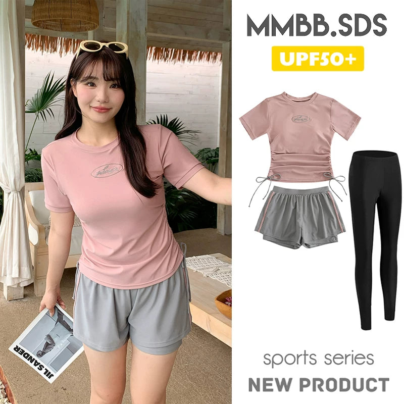 Yağ əlavə edin və qadınlar üçün sualtı paltarı böyüdün, uzunqol günəşdən qoruyucu, tez quruyan sörfinq kostyumu, uzun şalvar, meduza kostyumu, isti bulaq tez quruyan çimərlik paltarı