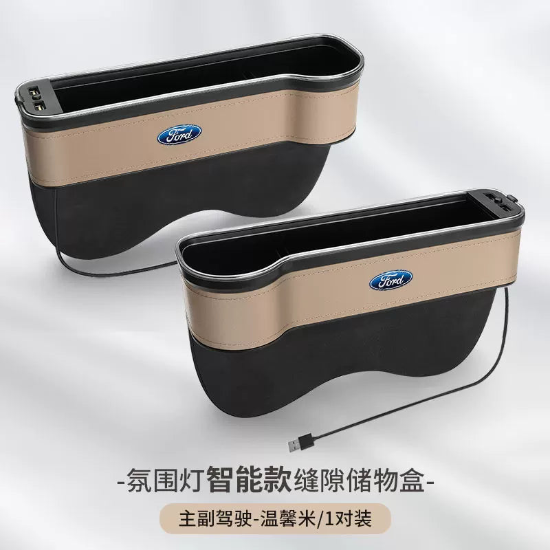 Suitable for Ford Escort, Explorer, Edge, Mondeo, Territory seat gap storage box for car interiors