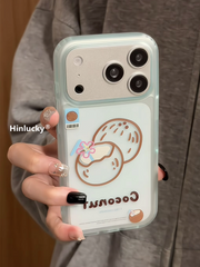 Hinlucky yay ins kiçik təzə hindistan cevizi stendi Apple 17 cib telefonu üçün uyğundur iphone16promax buzlu akril 15 yeni qadın 14 düşməyə qarşı qoruyucu örtük 17pro super gözəl görünüşlü