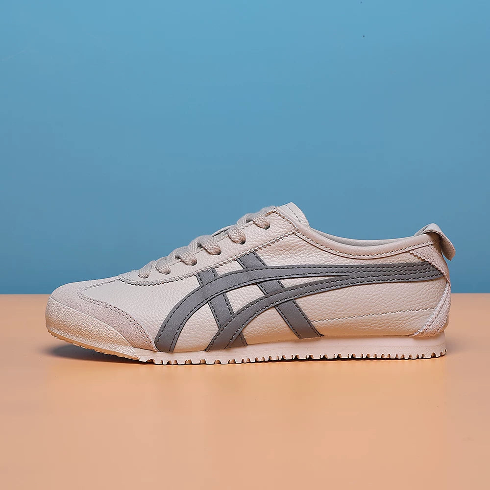 Klassik Kuijia Mexi 66 Tiger Zolaqlı Yapon Stilində Kişilər və Qadınlar üçün Sürüşkən Dəri Ayaqqabılar, Agande Təlim Ayaqqabıları