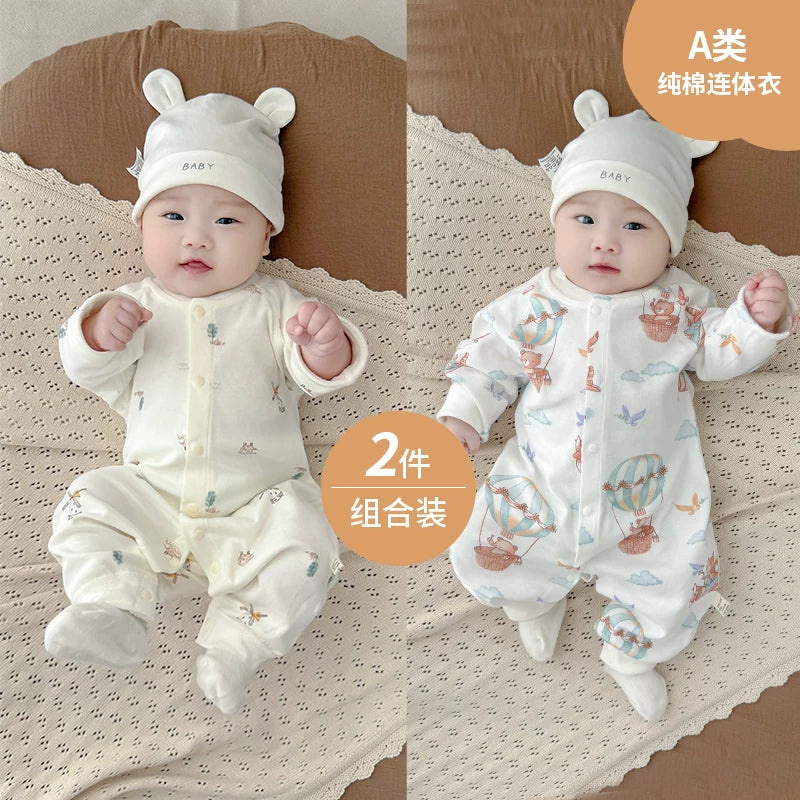 Payız, oğlan və qız uşaqları üçün körpə geyimləri, pijamalar, yeni doğulmuş körpələr üçün alt paltarları, yaz və payız üslubları, təmiz pambıq əsas təbəqə, erkən payız geyimləri