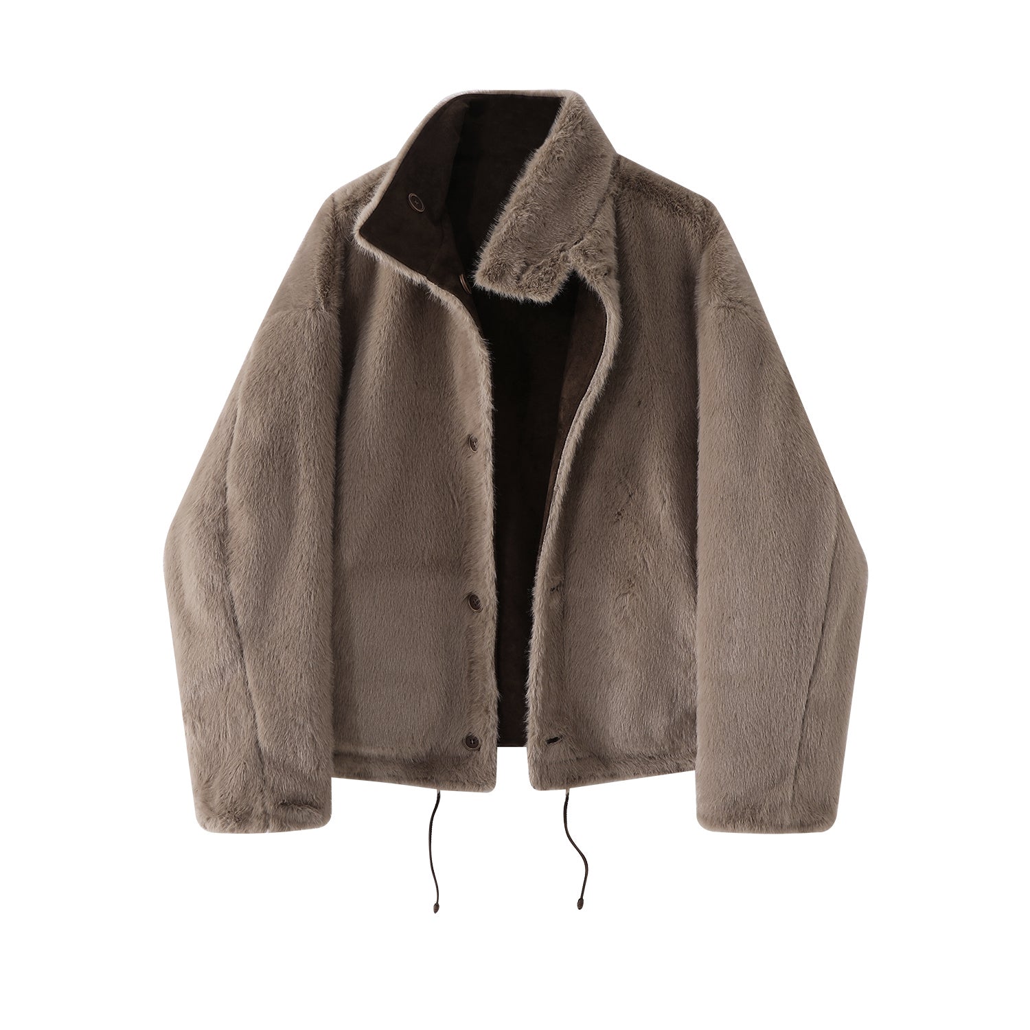 Cholisa 2025 Payız/Qış Yeni Geri Dönən Quzu Yunlu Palto Qadın Geyimi Yun Astarlı Qalın Xəz Astarlı Top