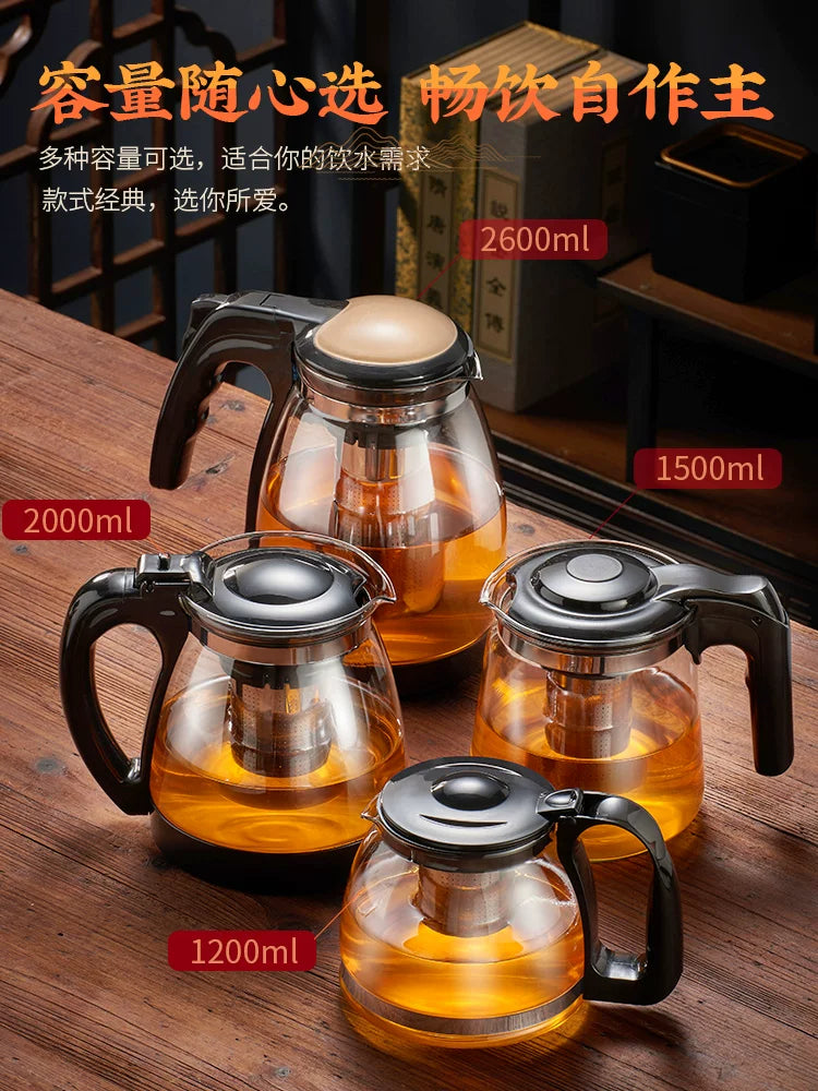 Çay dəmləmək üçün çaynik, ev çayı suyunun ayrılması, tənbəl filtr çaydanı, Kung Fu çay dəsti, şüşə zərif fincan, çaydan