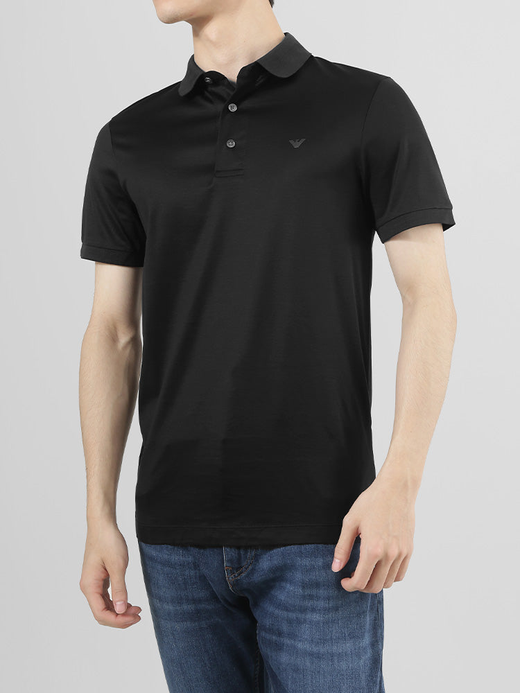 Emporio Armani Men's Lyocell Cotton Short Sleeve Polo Shirt 8N1F96 1JUVZ
