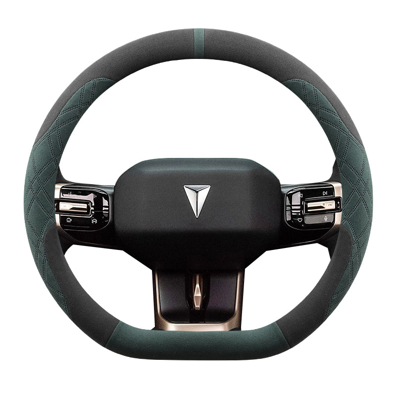 2024/2025 Changan G318 Tünd Mavi Sükan Üzlüyü, Ultra nazik Zamşa, Sürüşməyən, Tər udma qabiliyyətinə malik, Qış İstifadəsi üçün uyğundur