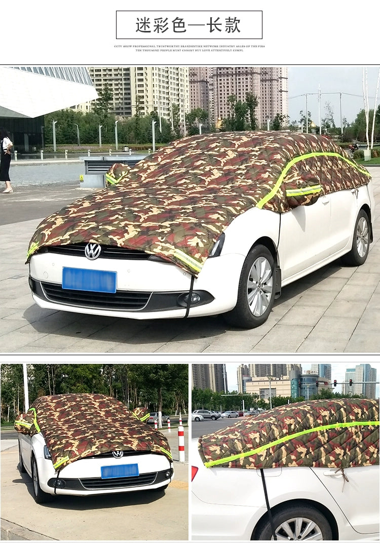 Qış Xüsusi Avtomobil Geyimi Yarım Örtük Şimal-Şərqi Pambıq Qardan Davamlı Soyuğa Davamlı Şaxtaya Davamlı Qalınlaşmış İstilik Texniki Ön Ön Ön şüşə Avtomobil örtüyü