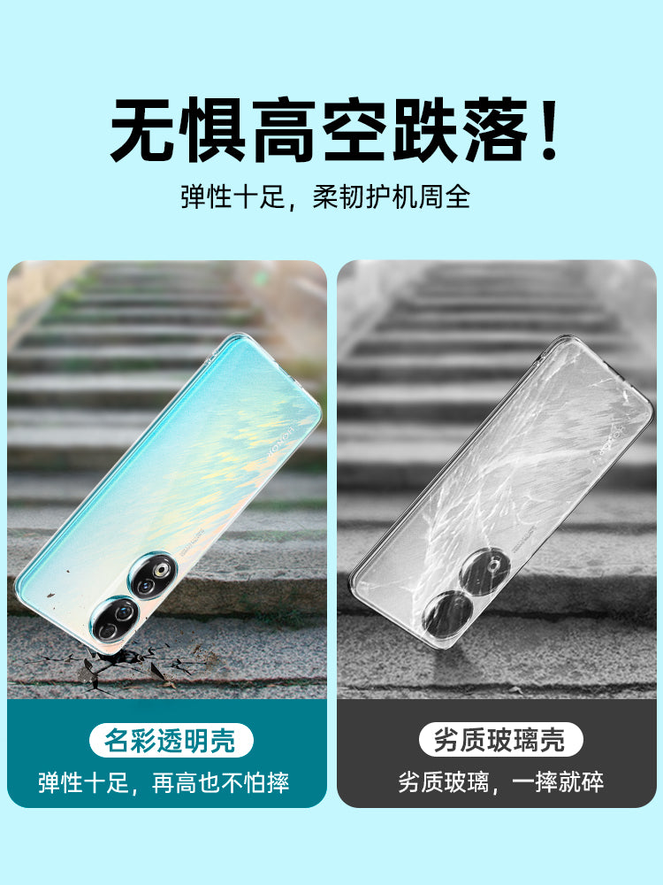 Honor 90 mobil telefon üçün uyğundur 90pro şəffaf yumşaq qabıq yeni 90por sadə silikon qoruyucu örtük seriyası yeni Huawei onur oğlan və qızlar 90pr0 düşməyə qarşı əyri ekran 90p hər şey daxil p