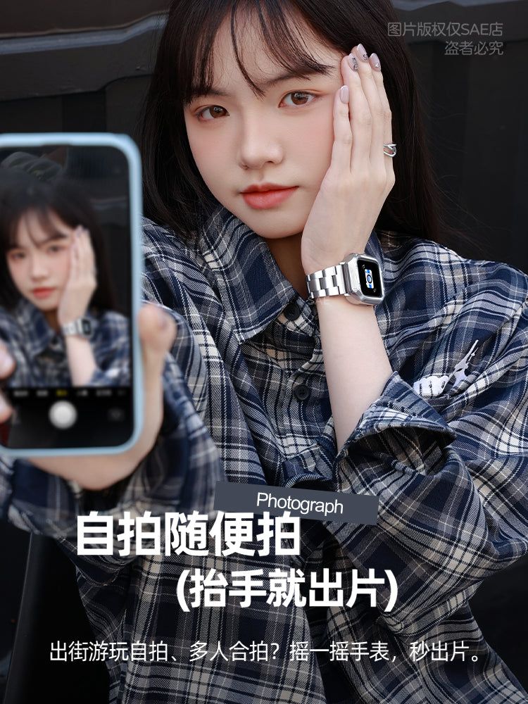 Huaqiangbei saatı qadınlar üçün ağıllı saat NFC ürək dərəcəsi Bluetooth telefonu UItra polad bandlı cütlük kişilər üçün idman qolbağı