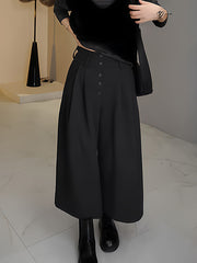 Yaz ayları üçün böyük ölçülü dəbli, yüksək belli büzməli kostyum şalvarları, böyük ölçülü qadınlar üçün rahat və boş formalı, geniş ayaqlı gündəlik şalvarlar.