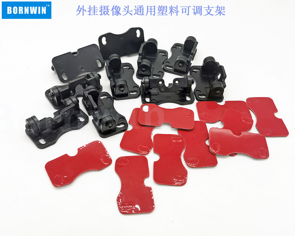 Universal tablosuna quraşdırılmış arxa kamera üçün plastik və paslanmayan poladdan hazırlanmış mötərizə, klip və qayış aksesuarları