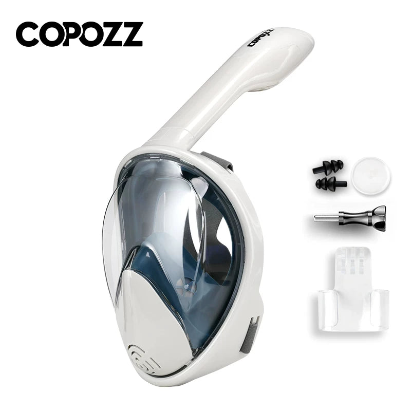 COPOZZ snorkeling avadanlıq maskası Sambo dalğıc eynəkləri uşaqlar və böyüklər miyopiya tam üz nəfəs alan quru maska