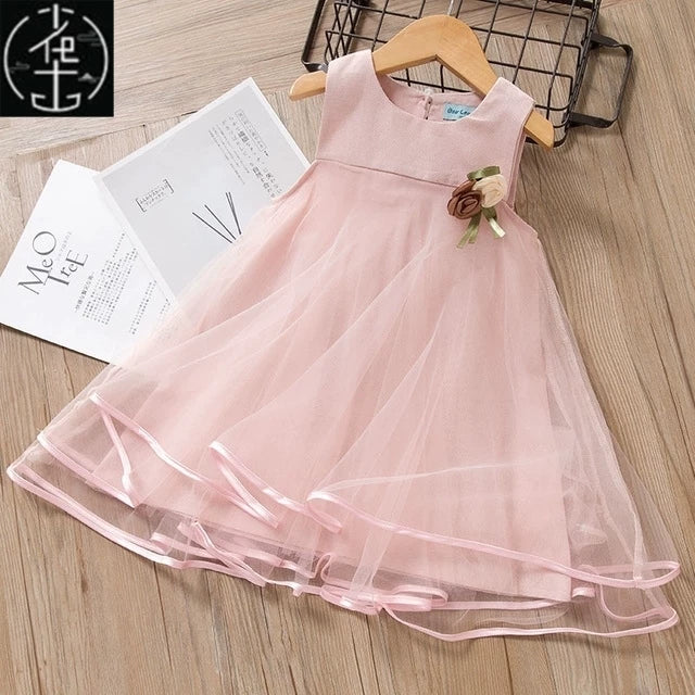 Körpə Qızlar üçün Ad Günü Tutu Donu Uşaqlar üçün Yay Geyimləri