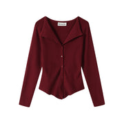 Cholisa-nın erkən yaz geyimi: Koreya üslubunda dizayn, unikal və çoxfunksiyalı toxunmuş hırka, qadınlar üçün yüksək səviyyəli bir rəngli köynək.