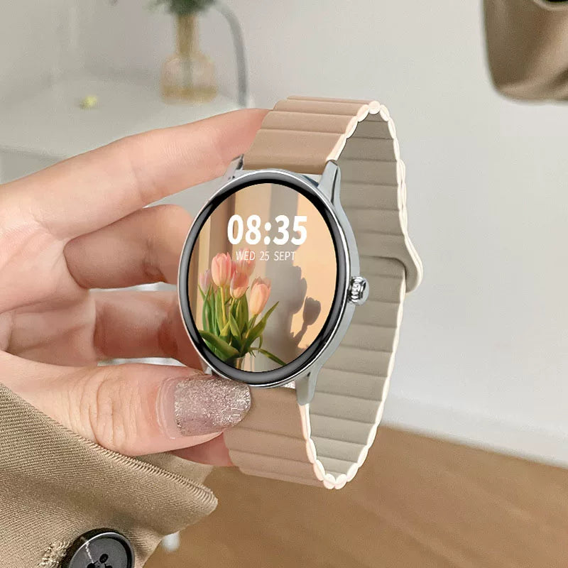 Yetkin qadınlar üçün qədim üslublu ağıllı saat 2026 yeni Bluetooth zəng sağlamlığı çoxfunksiyalı diskli idman elektron saatı