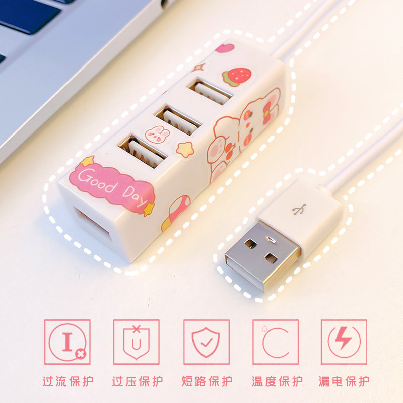 Sevimli usb genişləndirici splitter 3.0 interfeysi genişləndirici dok dok stansiyası rozetkası çox başlı tipc notebook 2.0 kompüter mərkəzi çox interfeysli xarici siçan klaviaturası U USB flash sürücüsünün genişləndirilməsi dok stansiyası