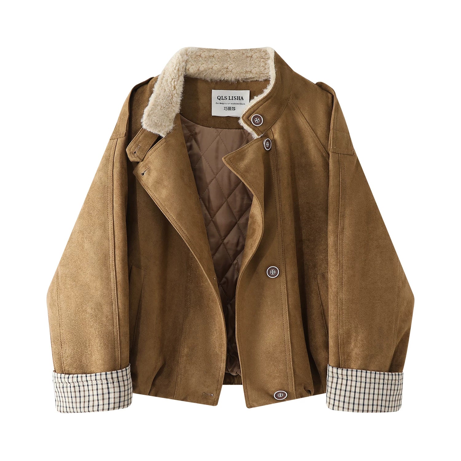 Qiaolişanın yeni payız/qış stili, incə və gözəl qadın paltosu, boş və tənbəl stil, Koreya stili, qalın və çox yönlü pambıq yastıqlı gödəkçə.