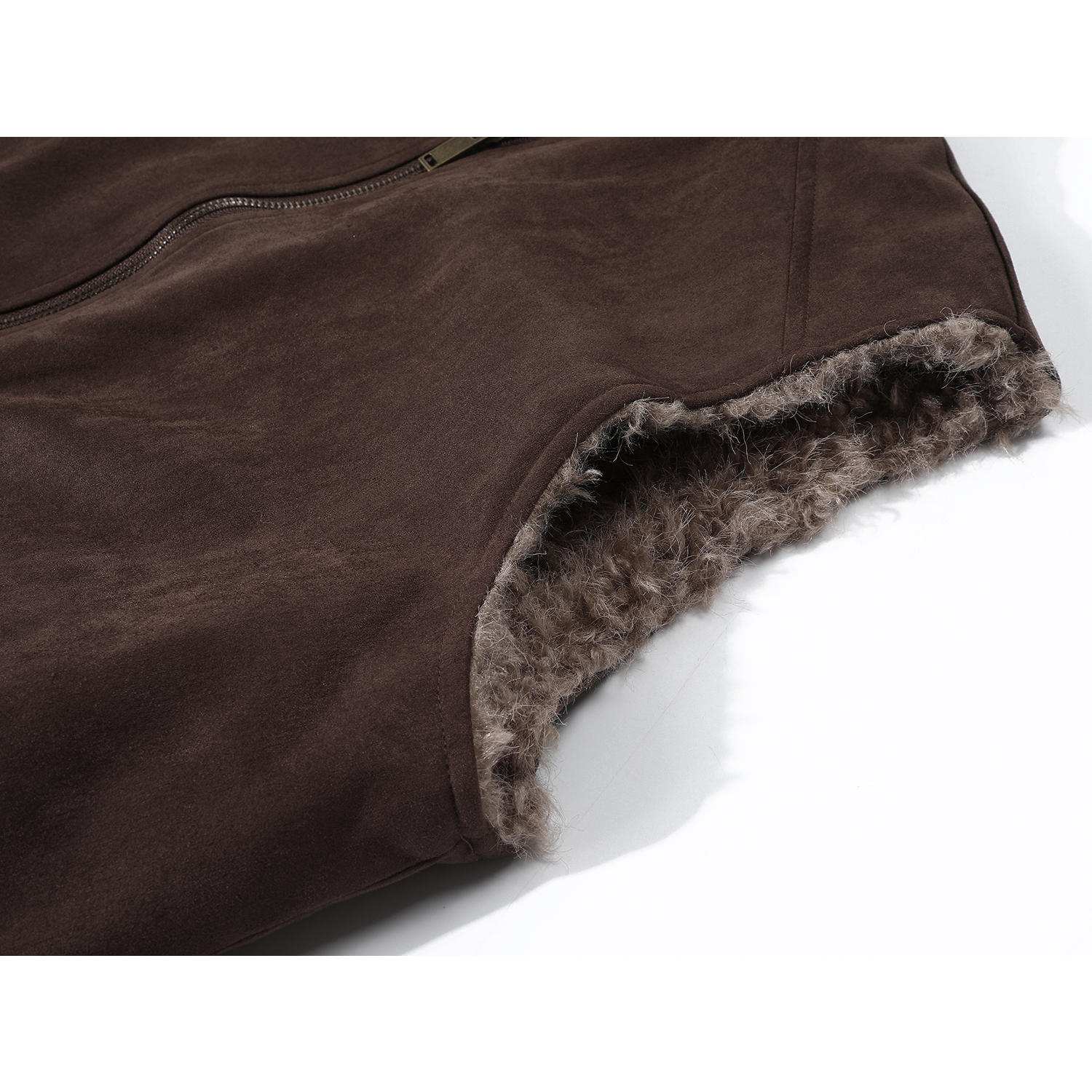 Cholisa Koreya üslubunda qadınlar üçün geri çevrilə bilən jilet, payız və qış, quzu yunundan zamşa üst geyimləri, şık və şık