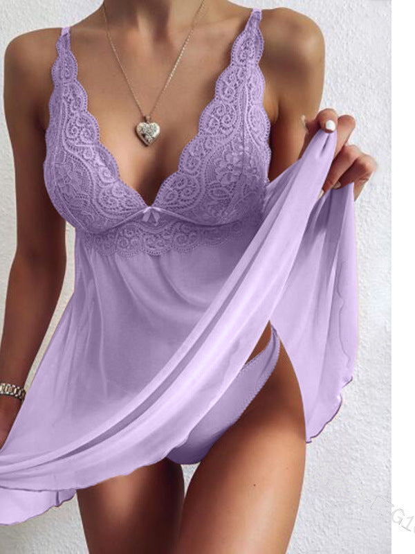 2022 Qadın Gecəsi Seksual Ev Sling V-Yakalı Pijamalar Pijamalar