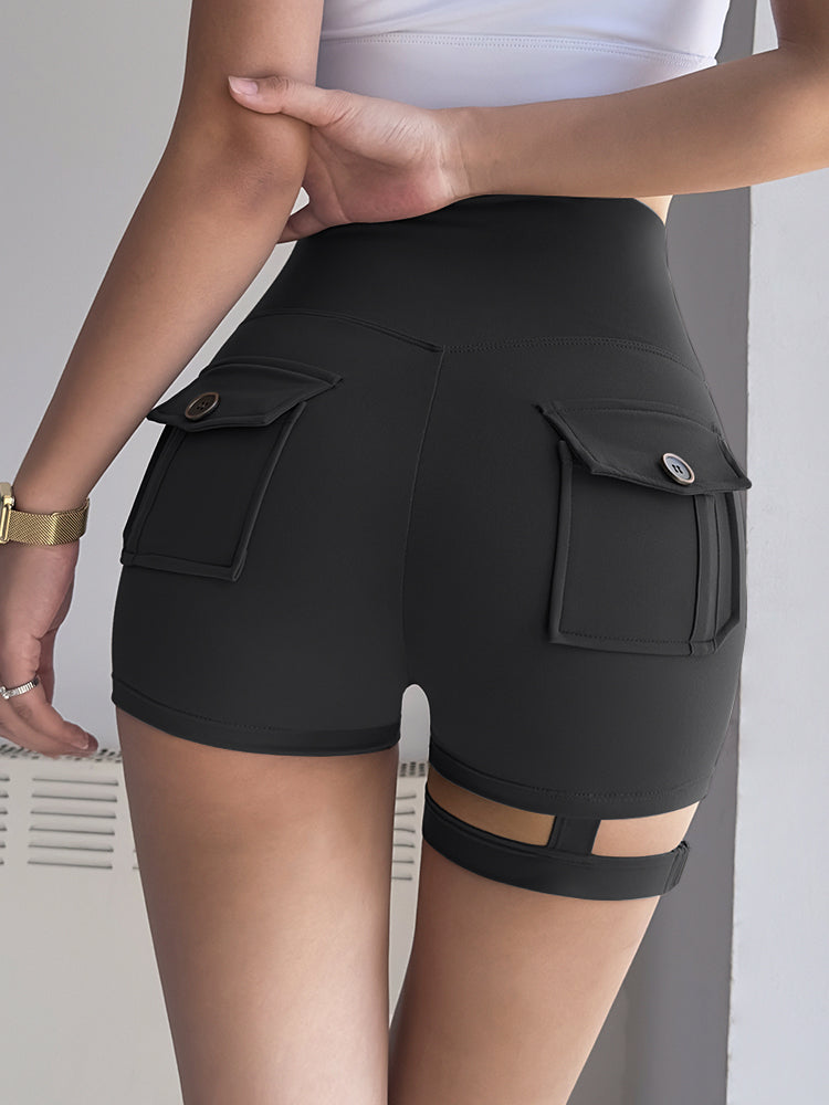 Arashi naxışlı şaftalı butt lift fitness şortu qadın Amerika fitnes isti şalvar yüksək elastik Avropa və Amerika məşq idmanı üç nöqtəli şalvar yay