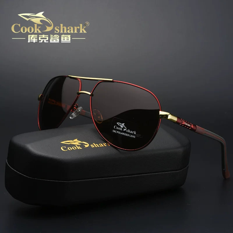 Kişilər üçün Cook Shark polarizasiyalı gün eynəkləri, sürücülük üçün xüsusi eynəklər, kişilər üçün toad günəş eynəyi, yüksək səviyyəli moda