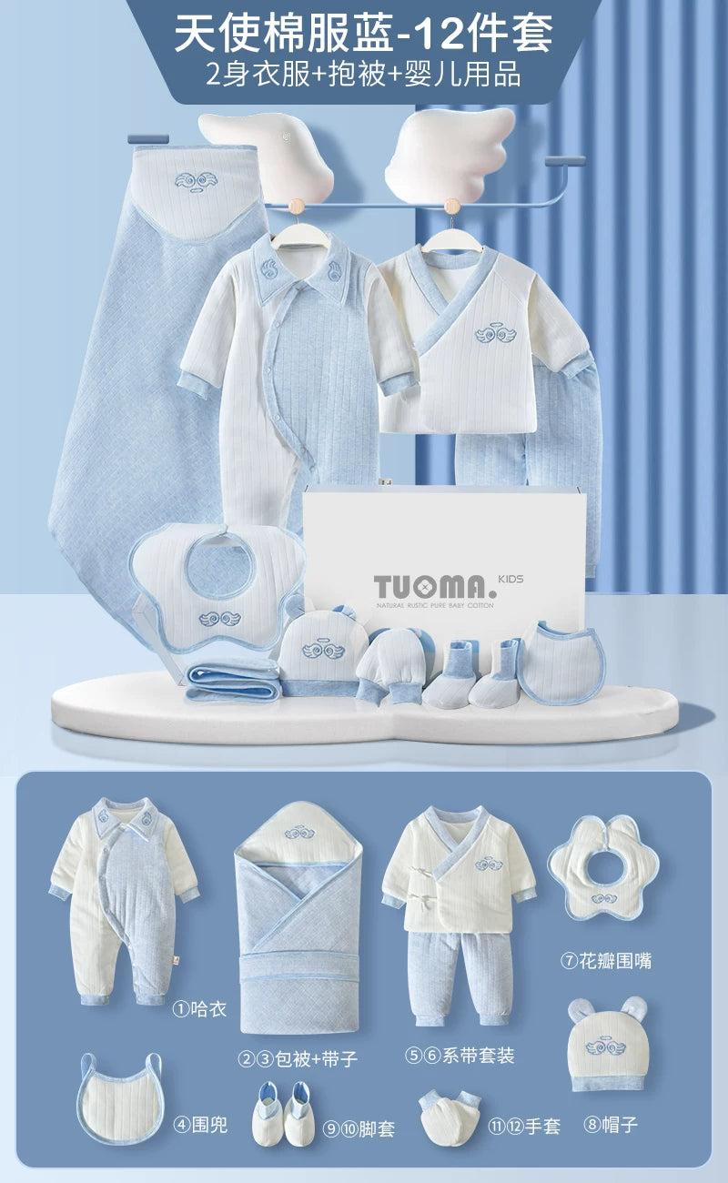 Körpə geyimləri, yeni doğulmuş körpələr üçün hədiyyə qutusu, təmiz pambıq dəsti, yeni doğulmuş körpələr üçün hədiyyələrin tam kolleksiyası, dolunay şənliyi və daha çox şey.