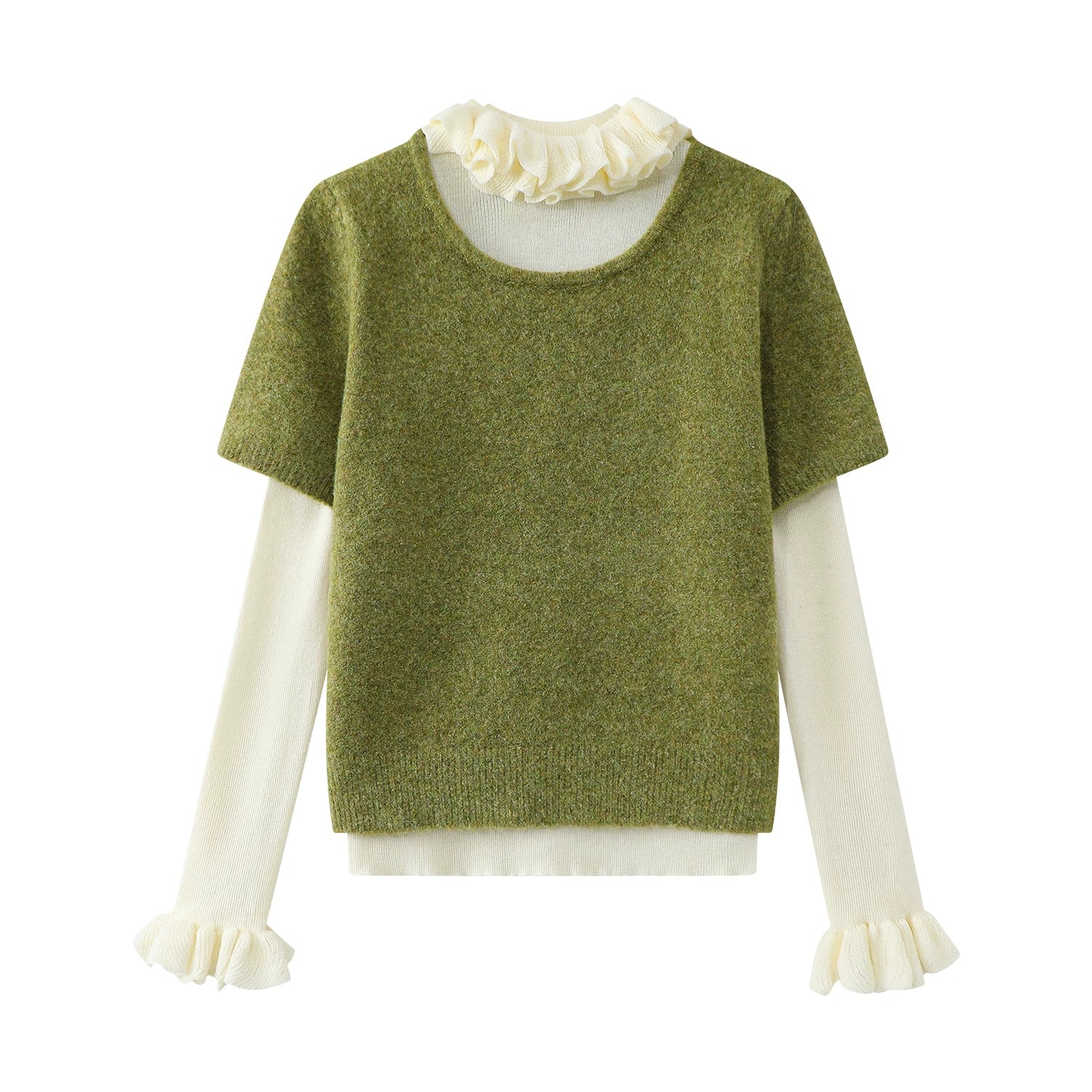 Cholisa sviter dəsti, qadın yaz və payız üçün tam daxili trikotaj üst geyim, Koreya şık iki hissəli dəst