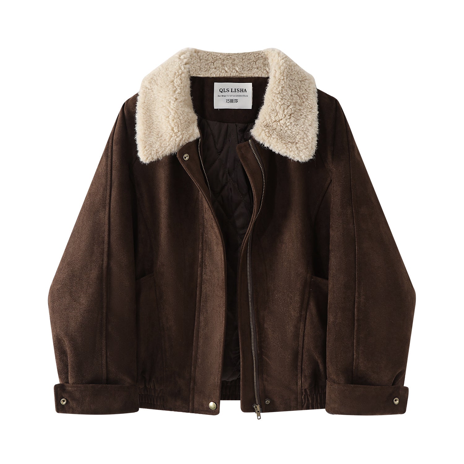 Chorlisa Yüksək Səviyyəli Retro Pambıq Gödəkçə, 2026-cı ilin Qış Yeni Modeli, Qalınlaşmış Quzu Yunlu Yamaqlı Palto, Qadınlar üçün