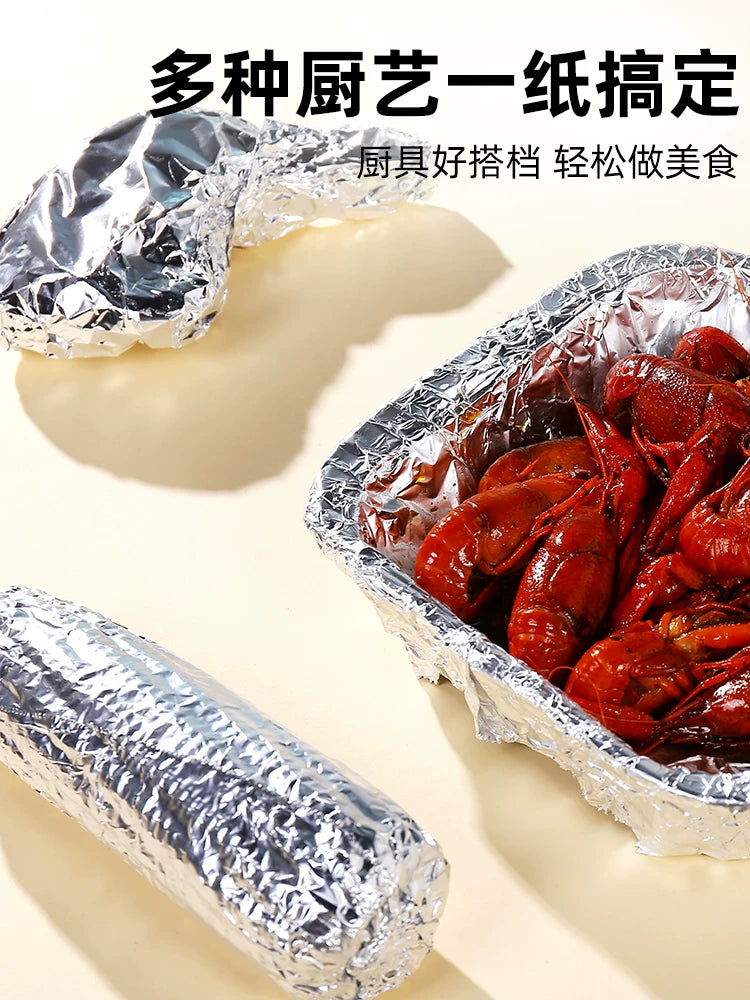Kelinlai alüminium folqa soba qalay folqa məişət çörəkçilik barbekü alüminium folqa qalınlaşdırılmış yüksək temperatura davamlı qalay folqa qida dərəcəli