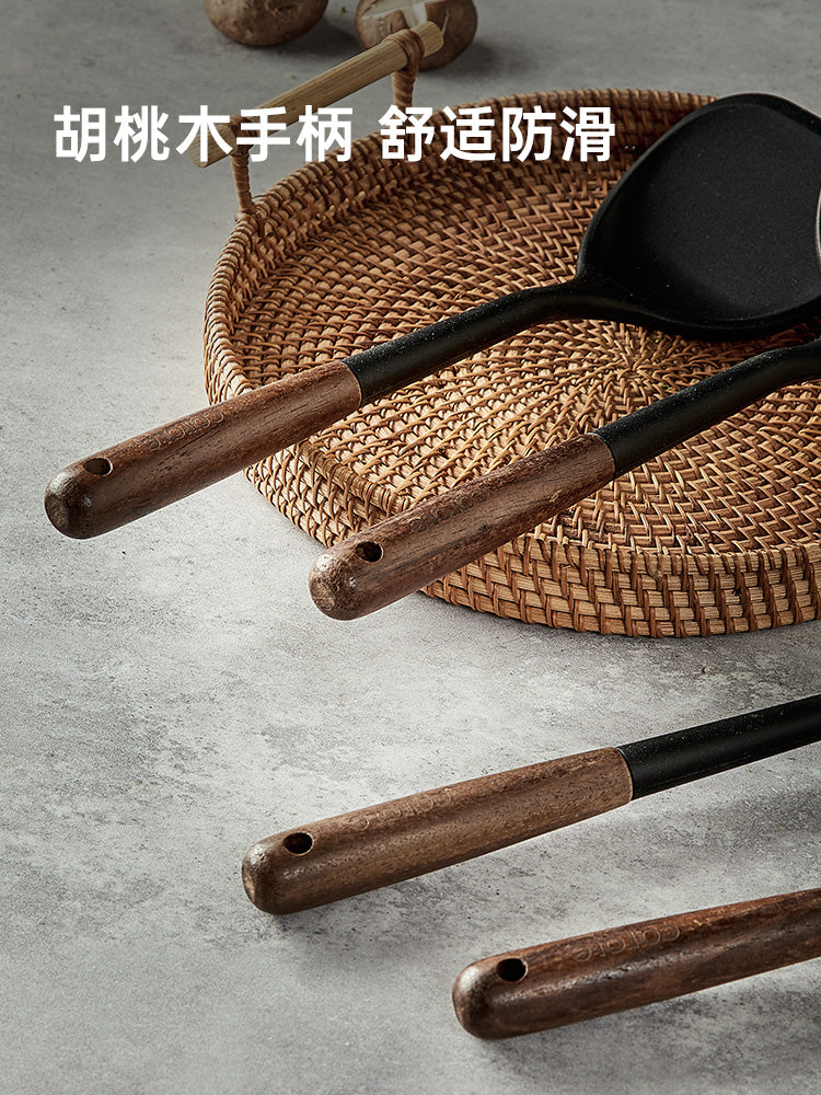 Yerkökü silikon spatula məişət yemək spatula yapışmayan xüsusi şorba qaşığı süzgəc qida dərəcəli yüksək temperatura davamlı dəst