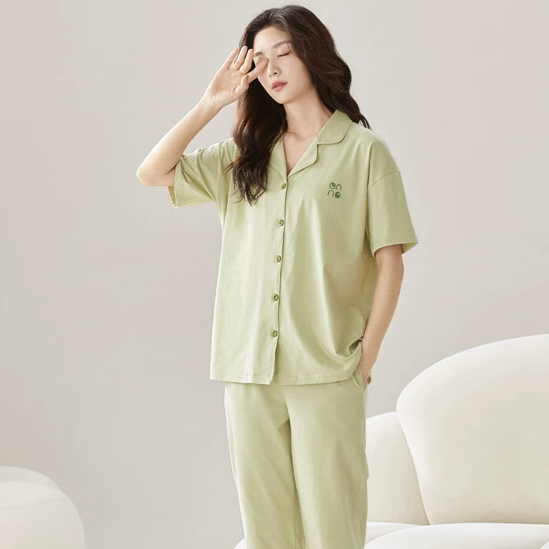 Modal pijama qadın yay nazik qısaqol şort 2026 yeni qadın yay buz ipək ev paltarı dəsti