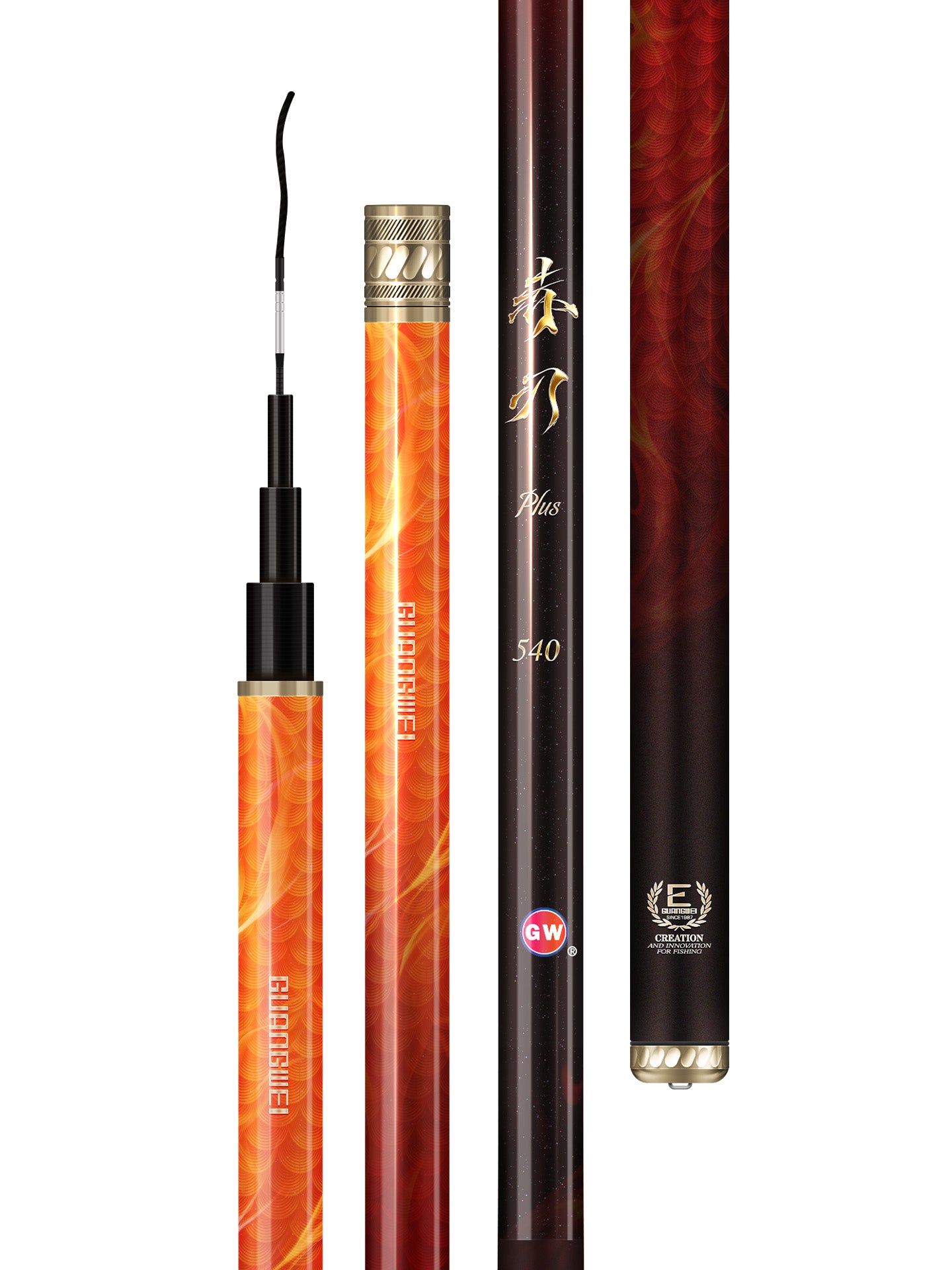 Guangwei Red Blade plus versiyası böyük hərtərəfli balıq ovu çubuğu karbon ultra yüngül ultra sərt stolüstü balıqçı çubuğu 28 qismən 37 tənzimlənən crucian sazan